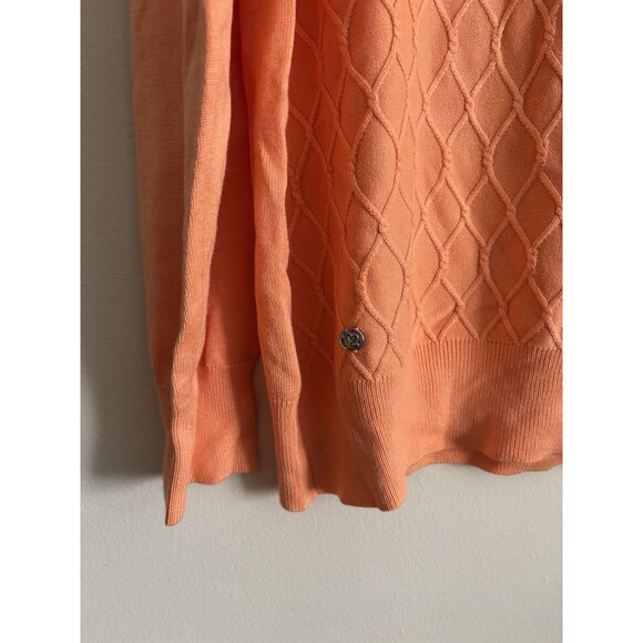 Daily Sports Sweden Women’s XXL Knit Sweater V Neck Bright Orange Luxury Golf - Picture 6 of 7